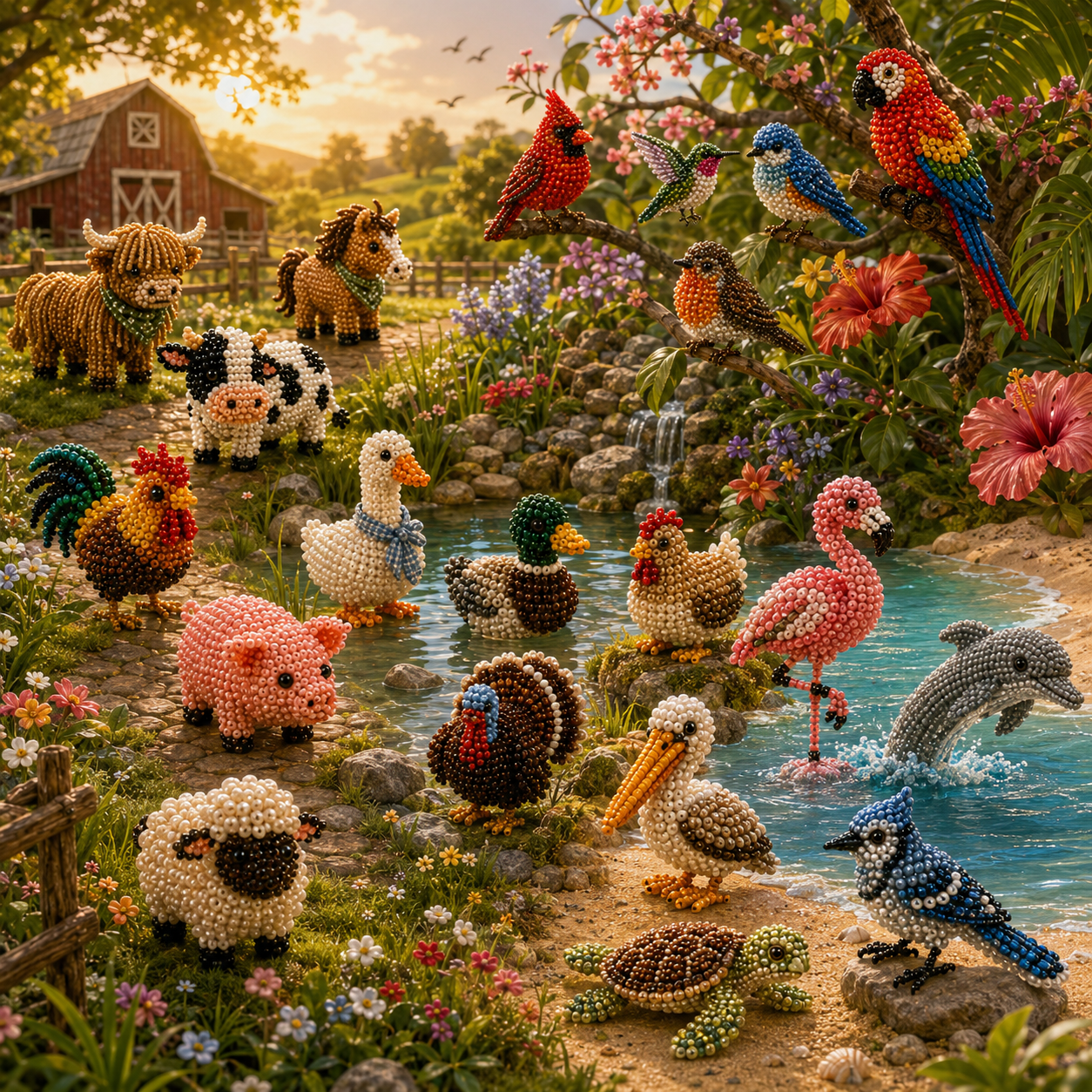 3D Beaded DIY Craft Kits – 24 Unique Themes Collection