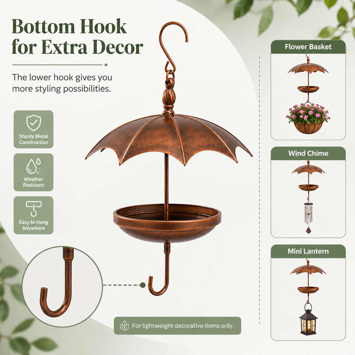 Umbrella-Shaped Hanging Bird Feeder