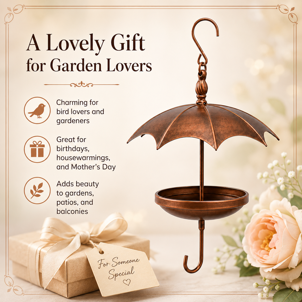 Umbrella-Shaped Hanging Bird Feeder