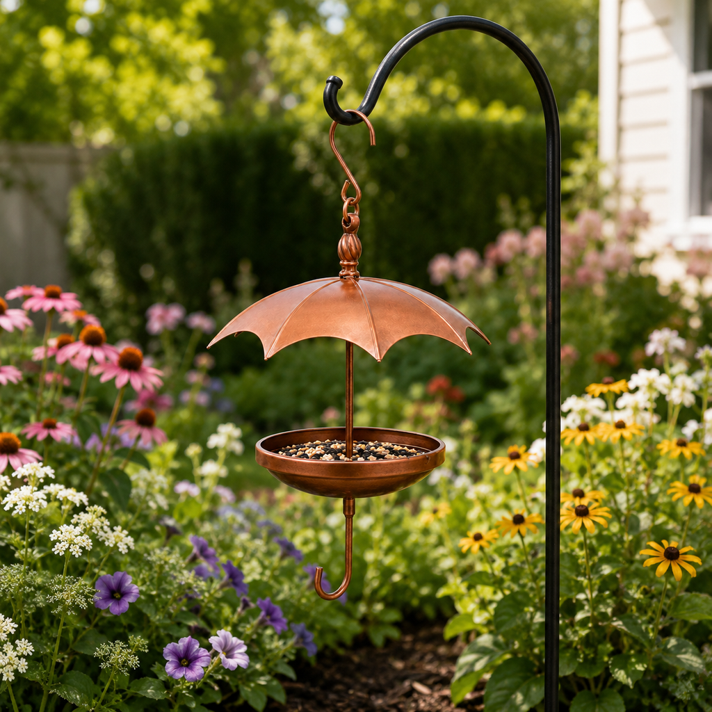 Umbrella-Shaped Hanging Bird Feeder