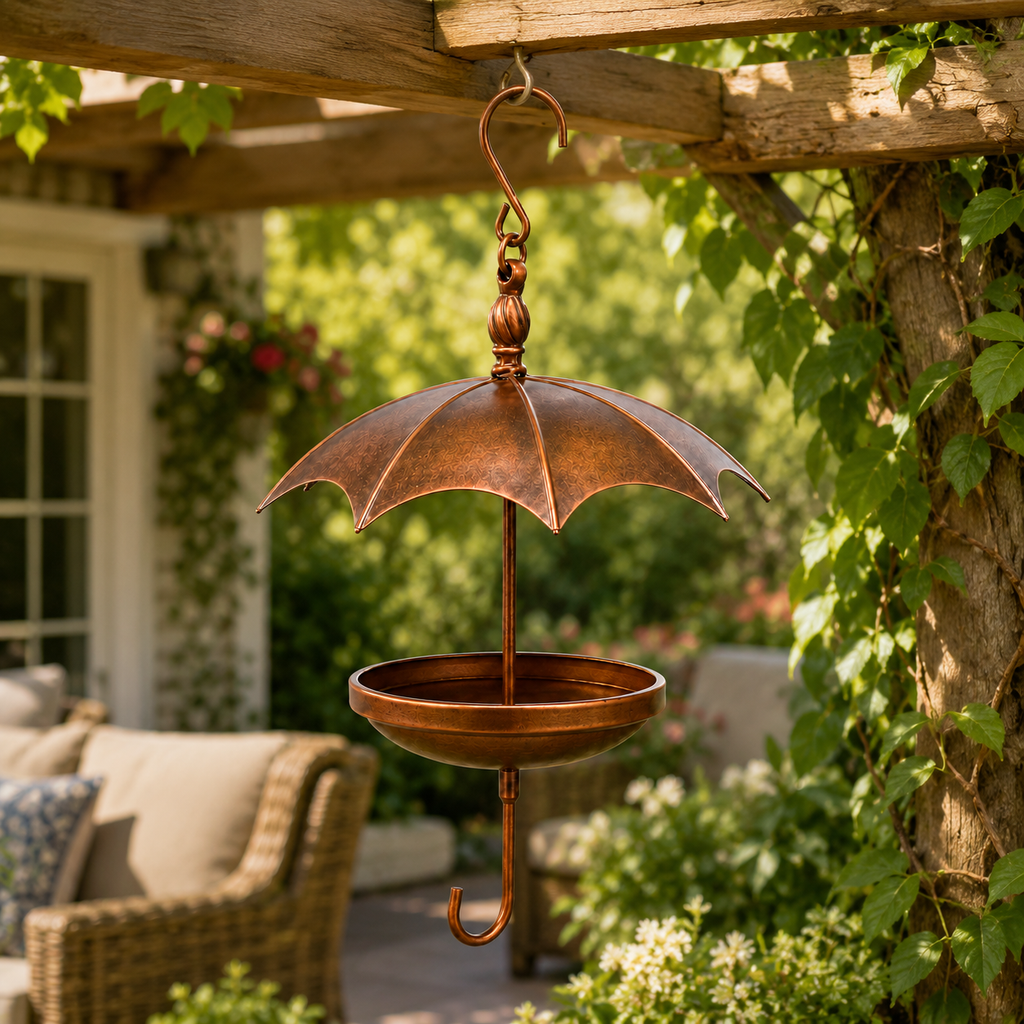 Umbrella-Shaped Hanging Bird Feeder
