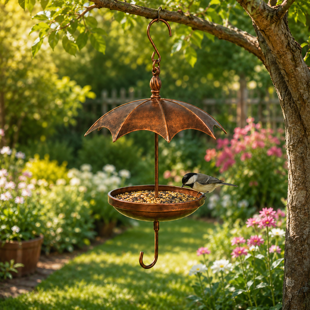 Umbrella-Shaped Hanging Bird Feeder
