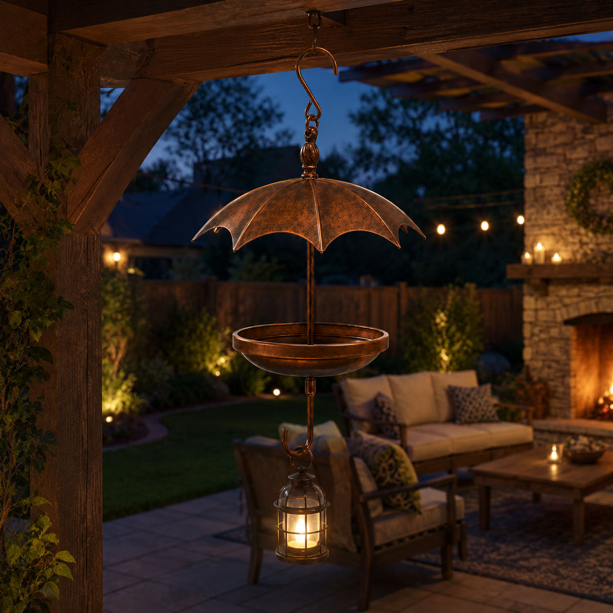 Umbrella-Shaped Hanging Bird Feeder