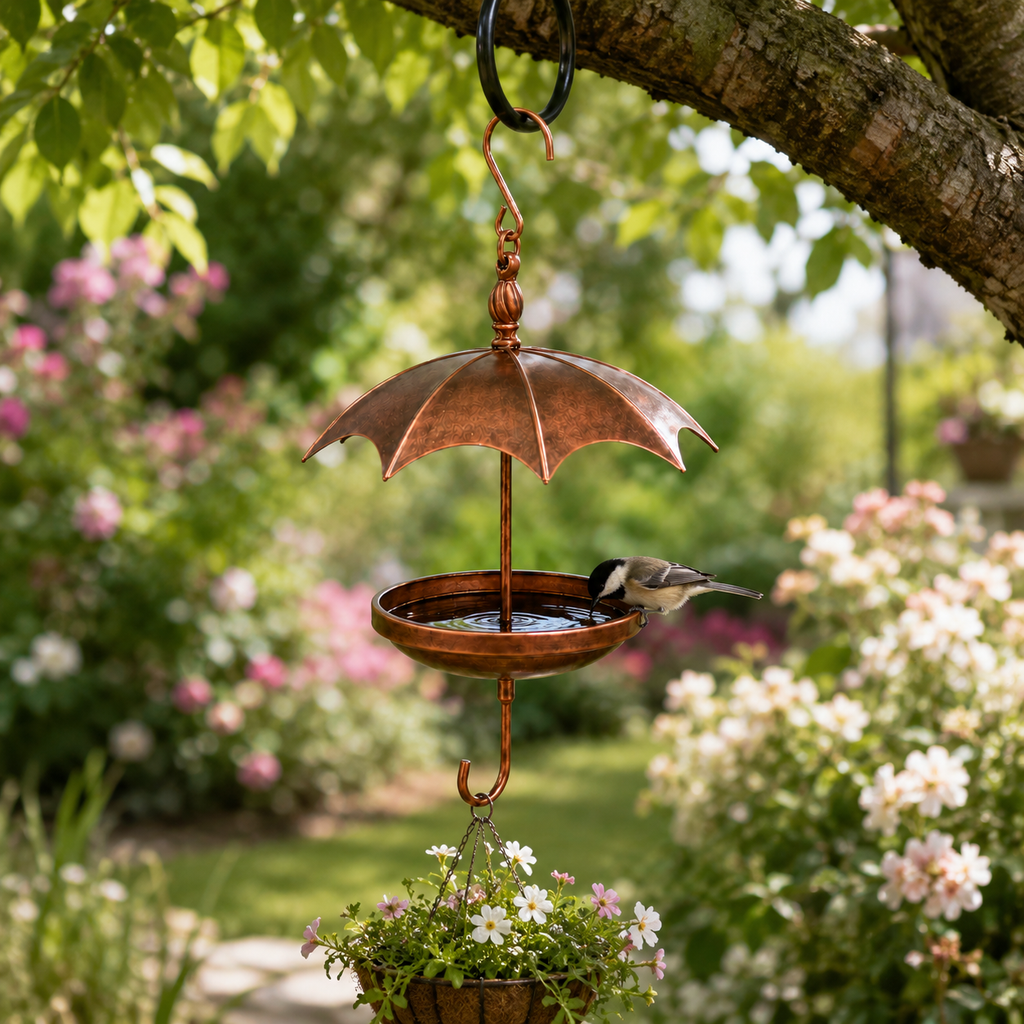 Umbrella-Shaped Hanging Bird Feeder
