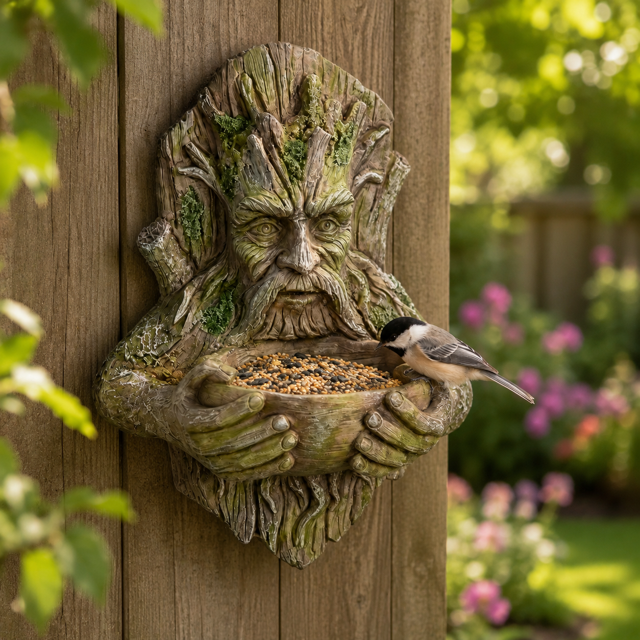 Resin Tree Face Bird Feeder