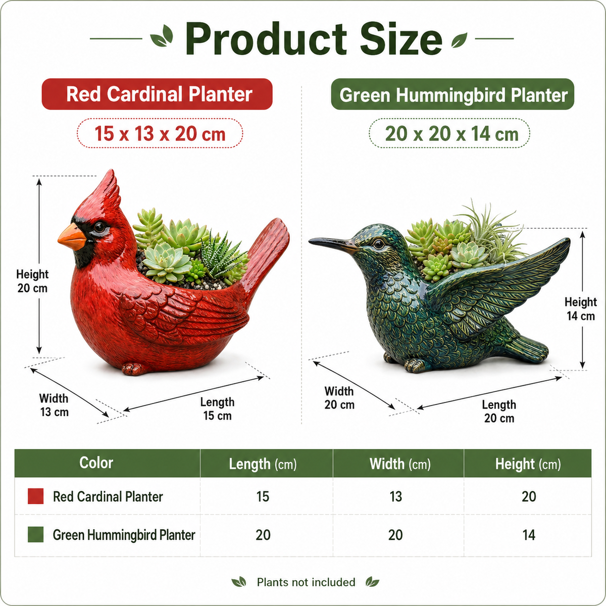 Ceramic Bird Succulent Planter