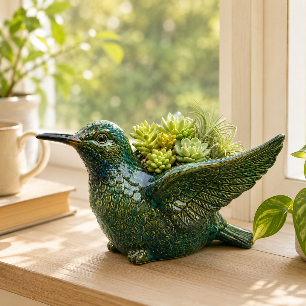 Ceramic Bird Succulent Planter
