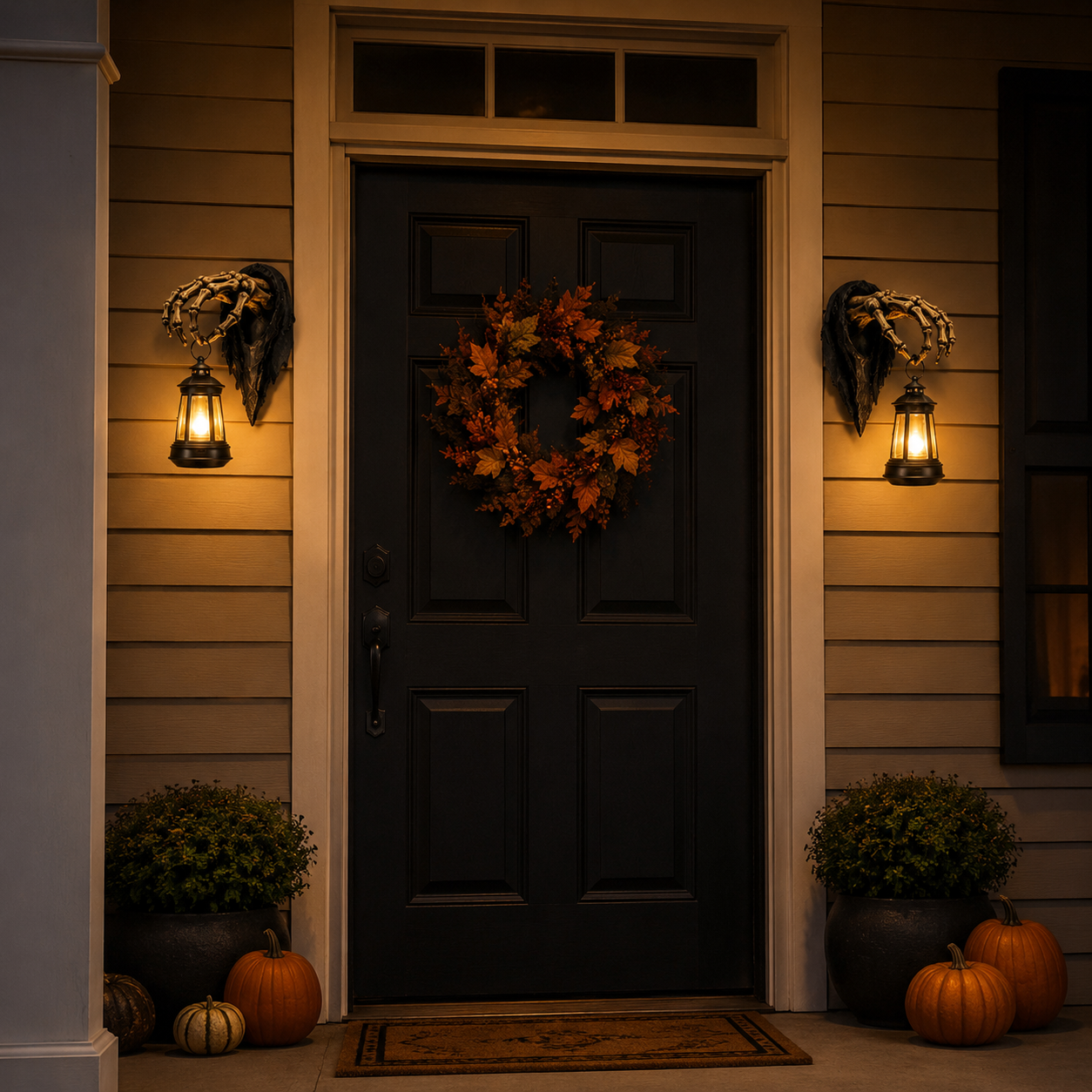 Skeleton Hand Halloween Lantern Wall Decor