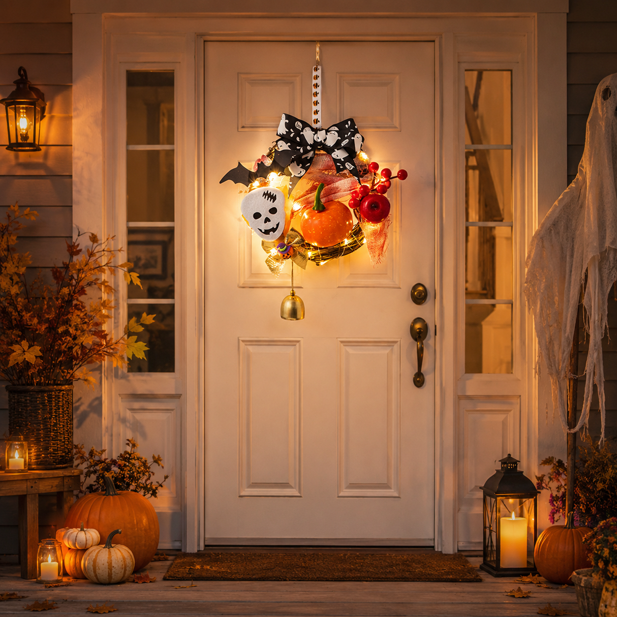 Halloween Lighted Wreath 🎃