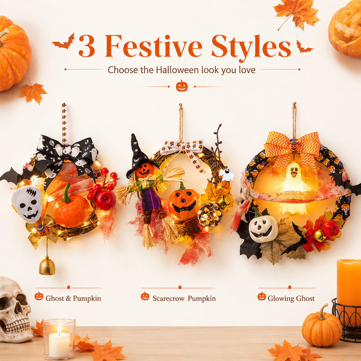 Halloween Lighted Wreath 🎃