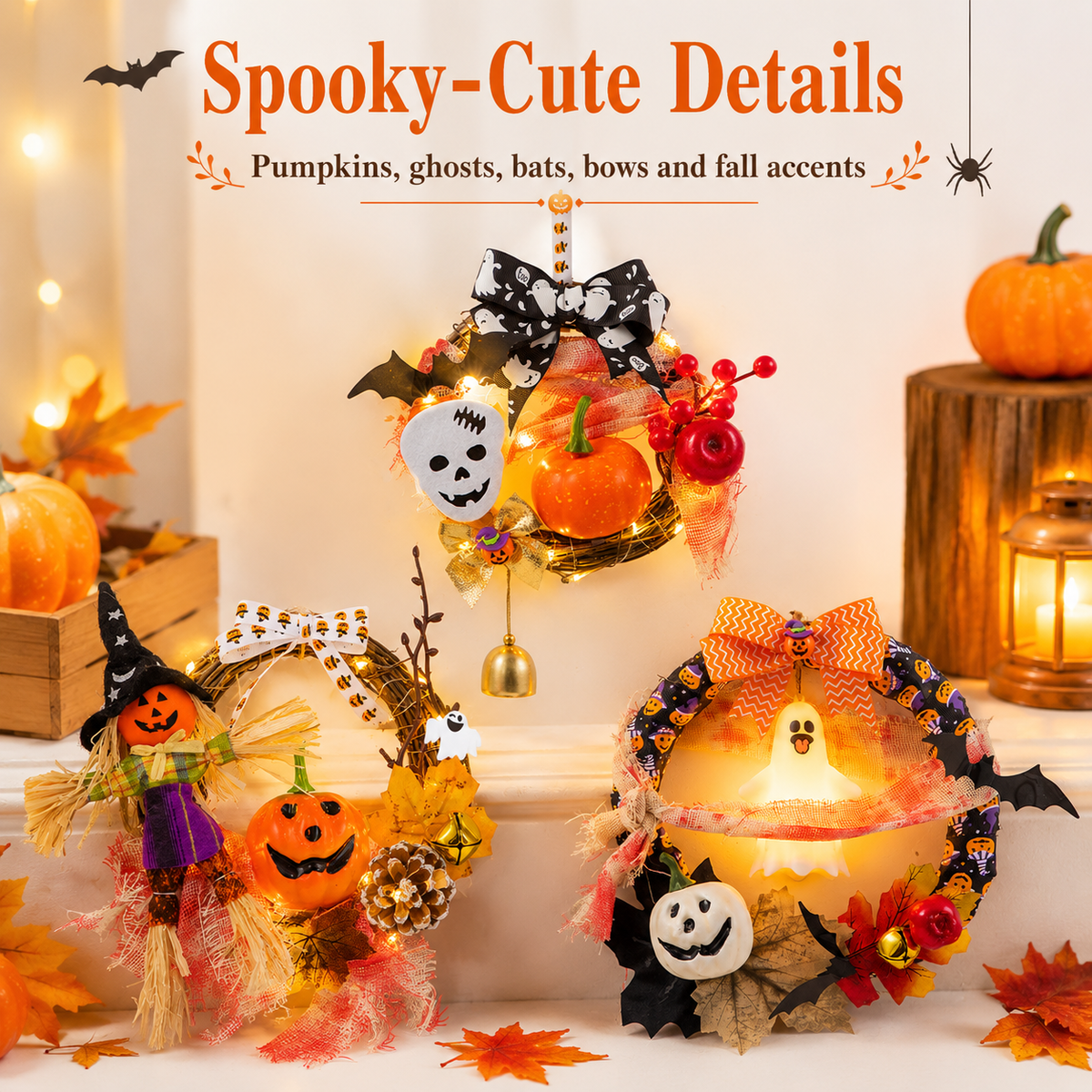 Halloween Lighted Wreath 🎃
