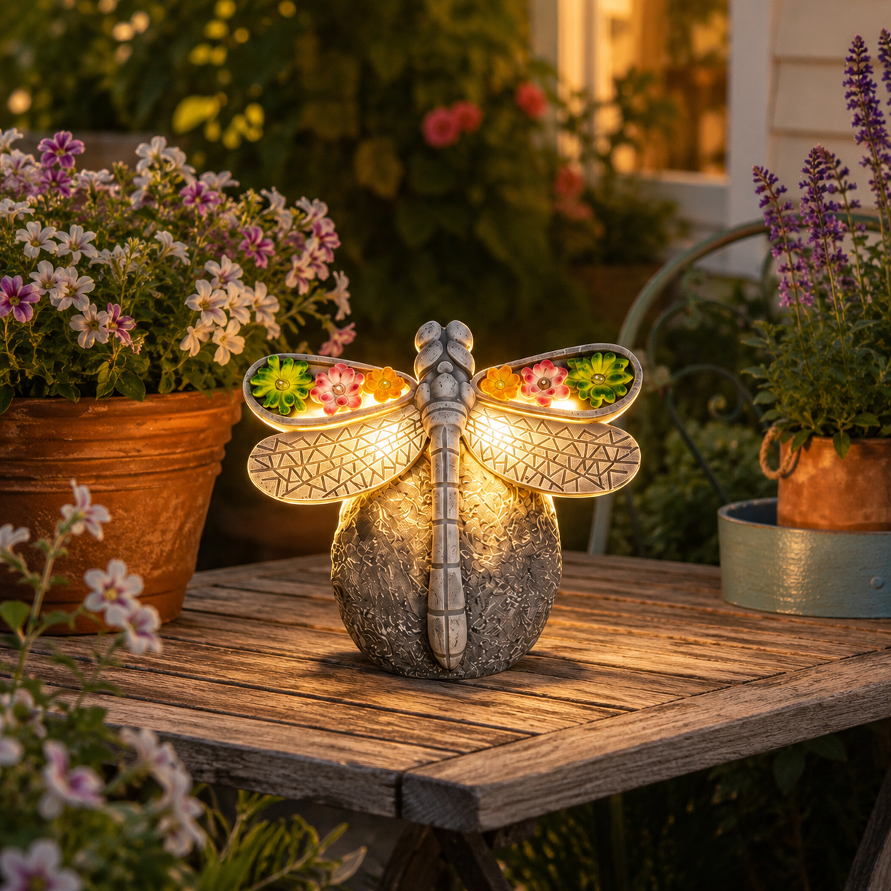 Solar Dragonfly Garden Light Decor