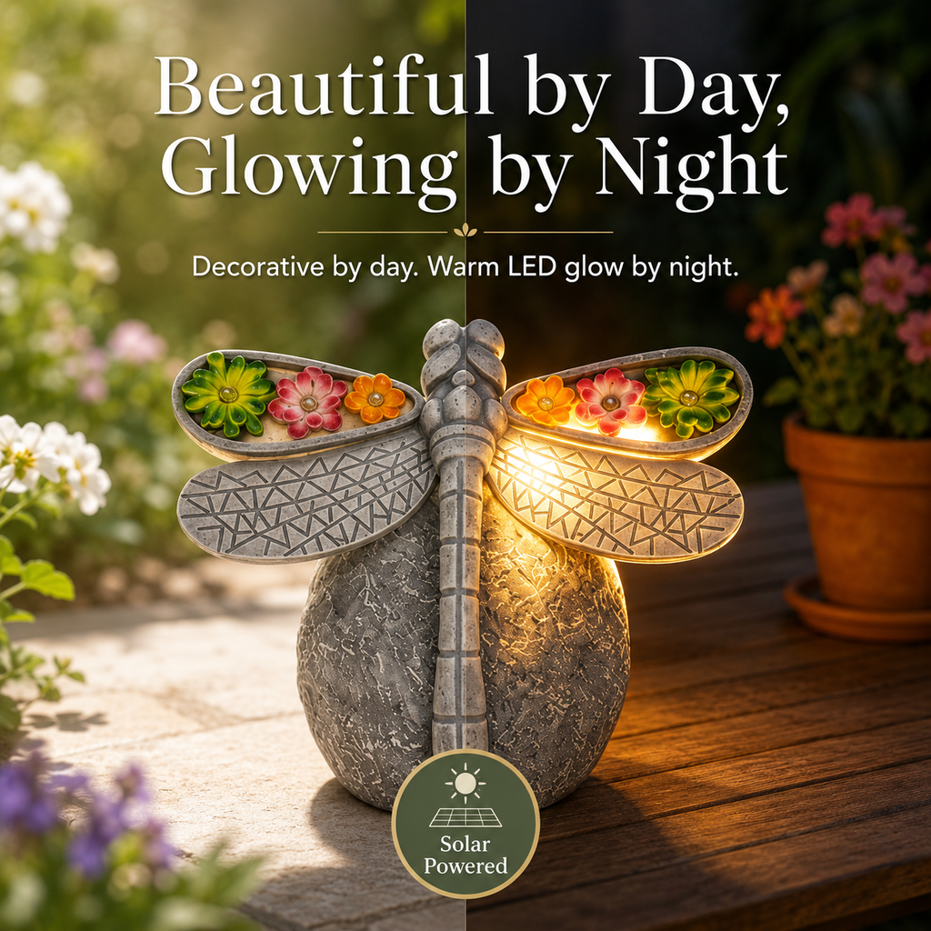Solar Dragonfly Garden Light Decor