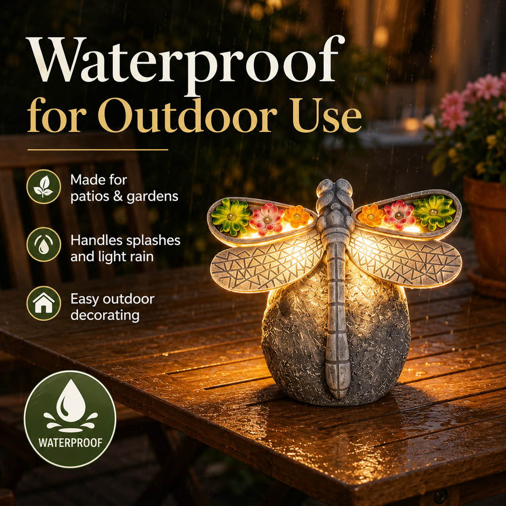 Solar Dragonfly Garden Light Decor