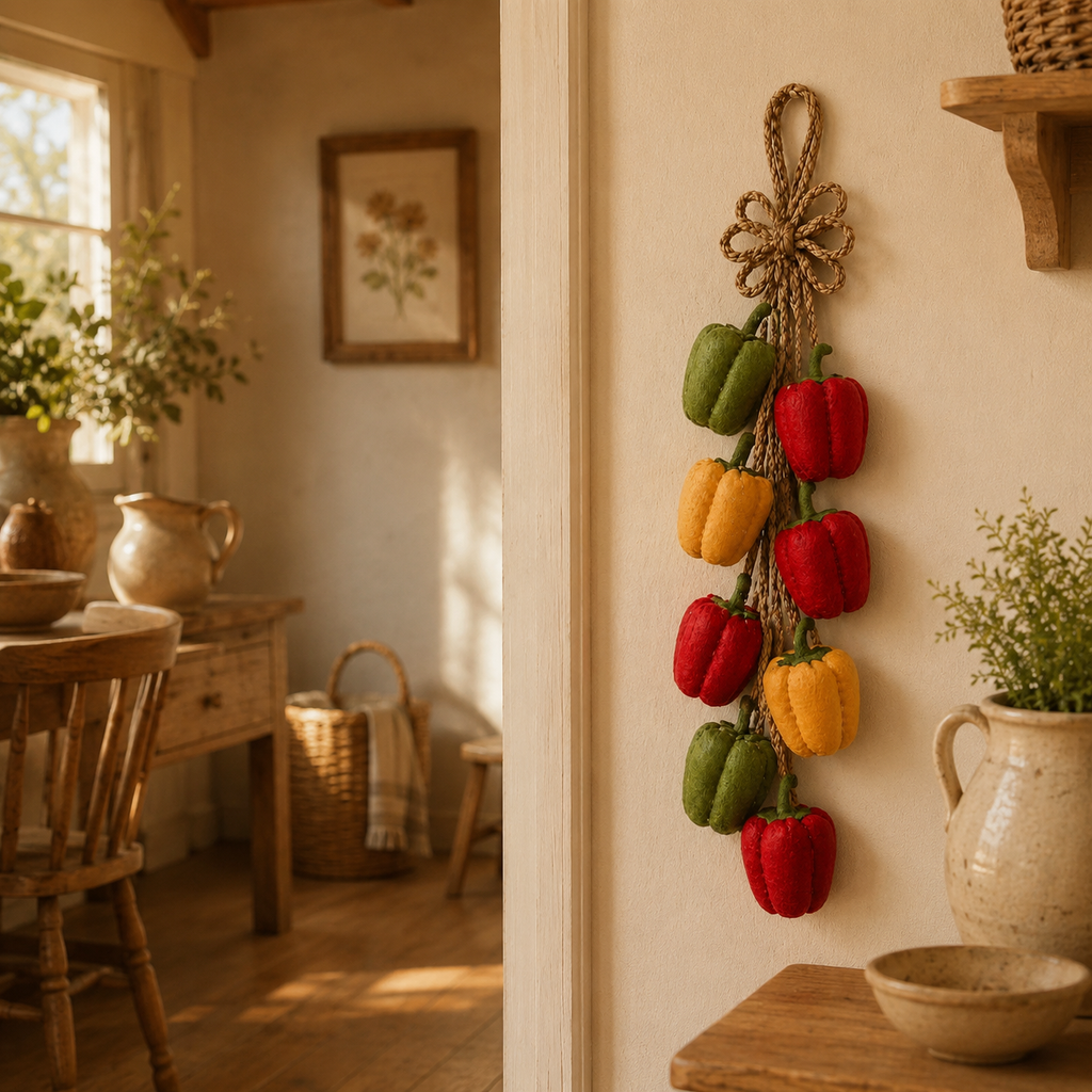 Rustic Harvest Faux Pepper Braid Wall Decor
