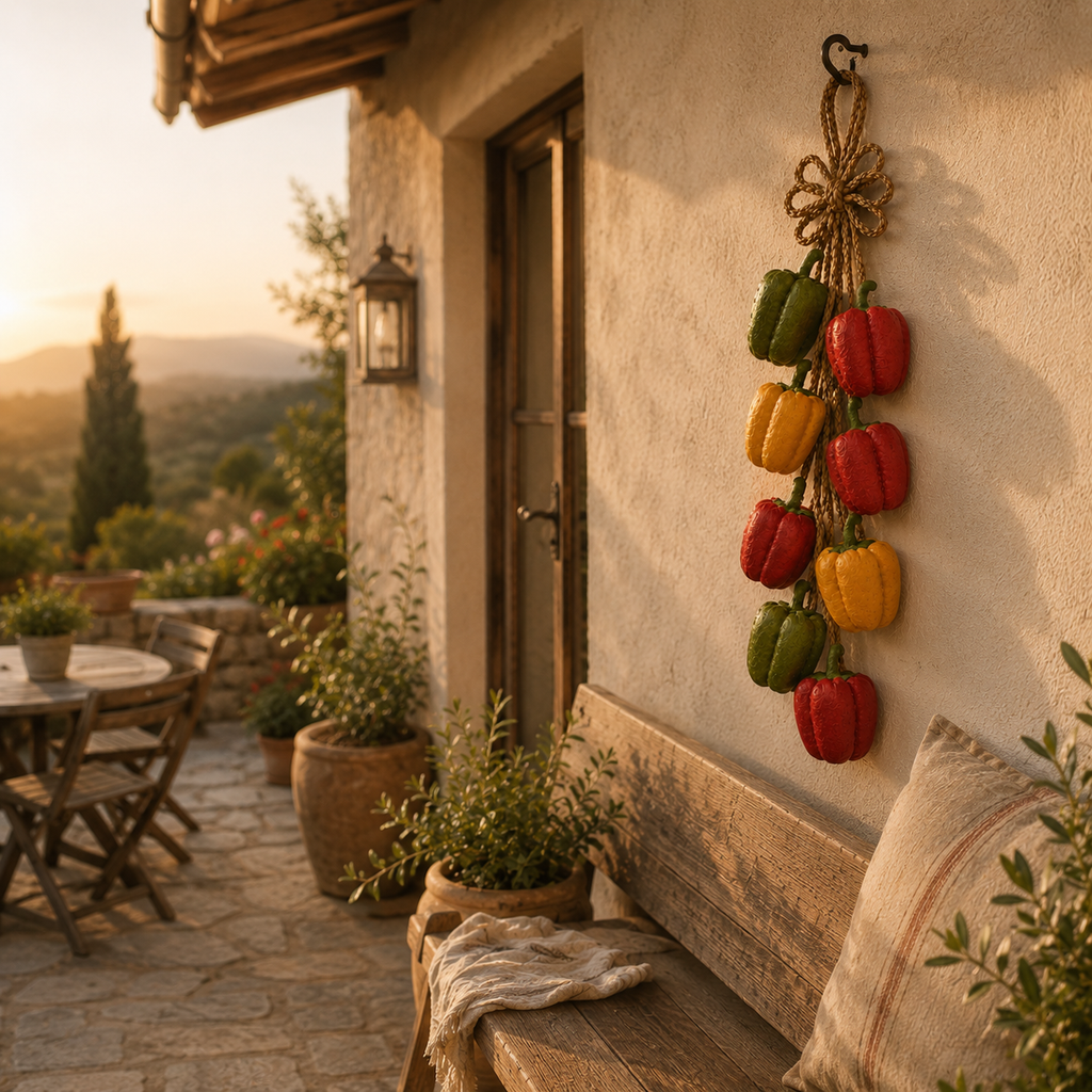 Rustic Harvest Faux Pepper Braid Wall Decor