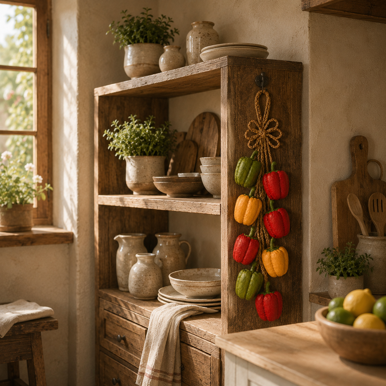 Rustic Harvest Faux Pepper Braid Wall Decor