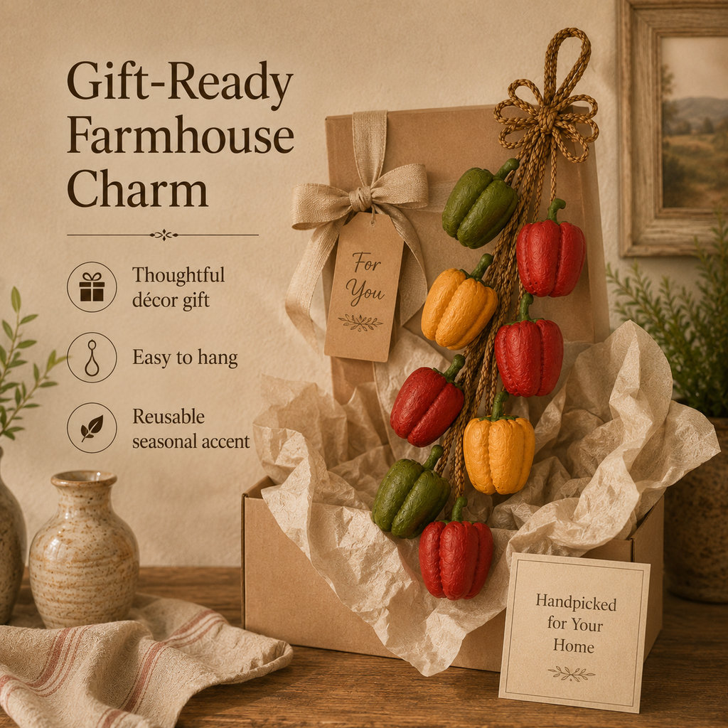 Rustic Harvest Faux Pepper Braid Wall Decor