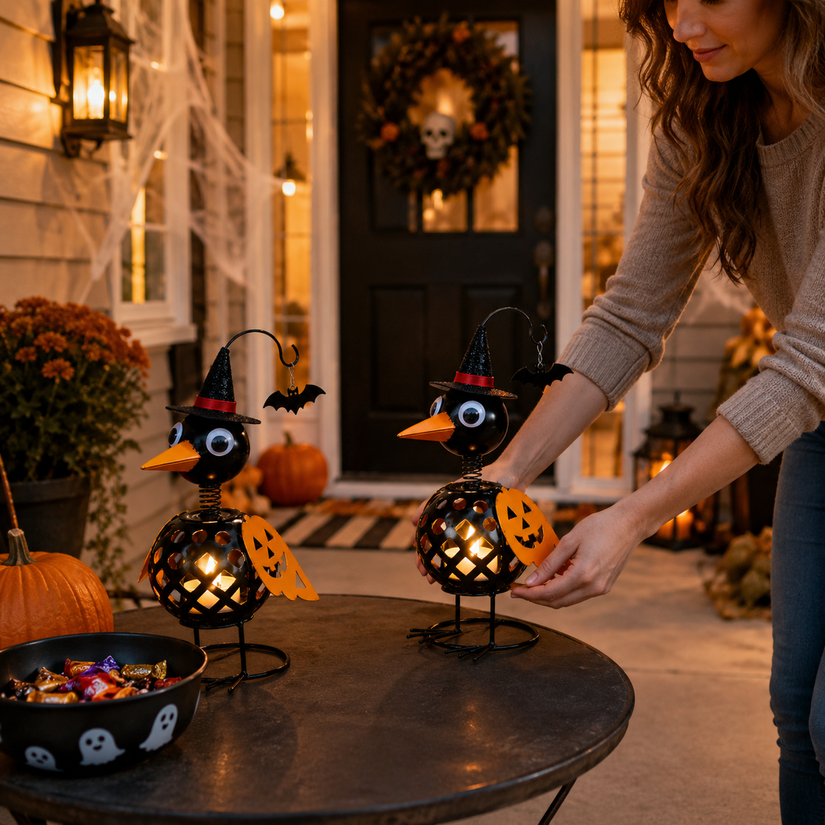 Halloween Crow Lantern Decor 🐦‍⬛🎃