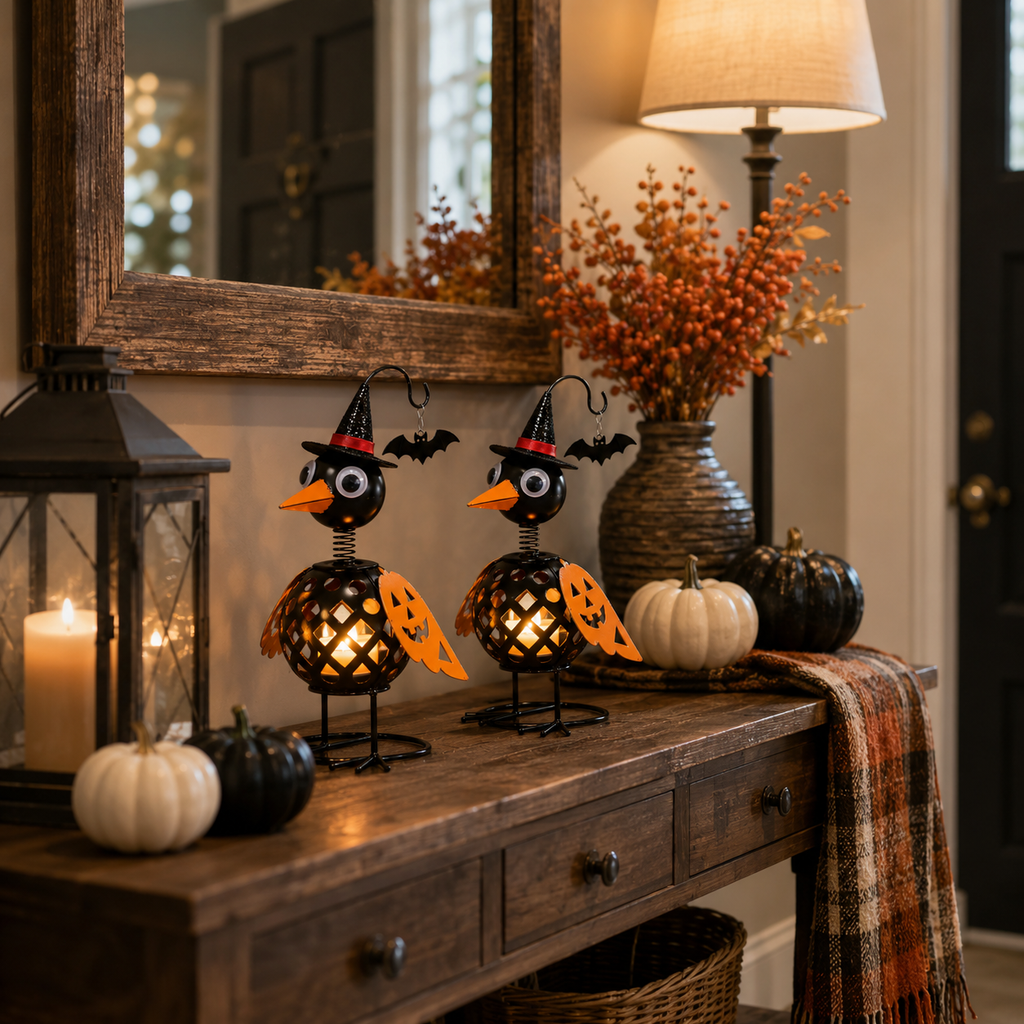 Halloween Crow Lantern Decor 🐦‍⬛🎃