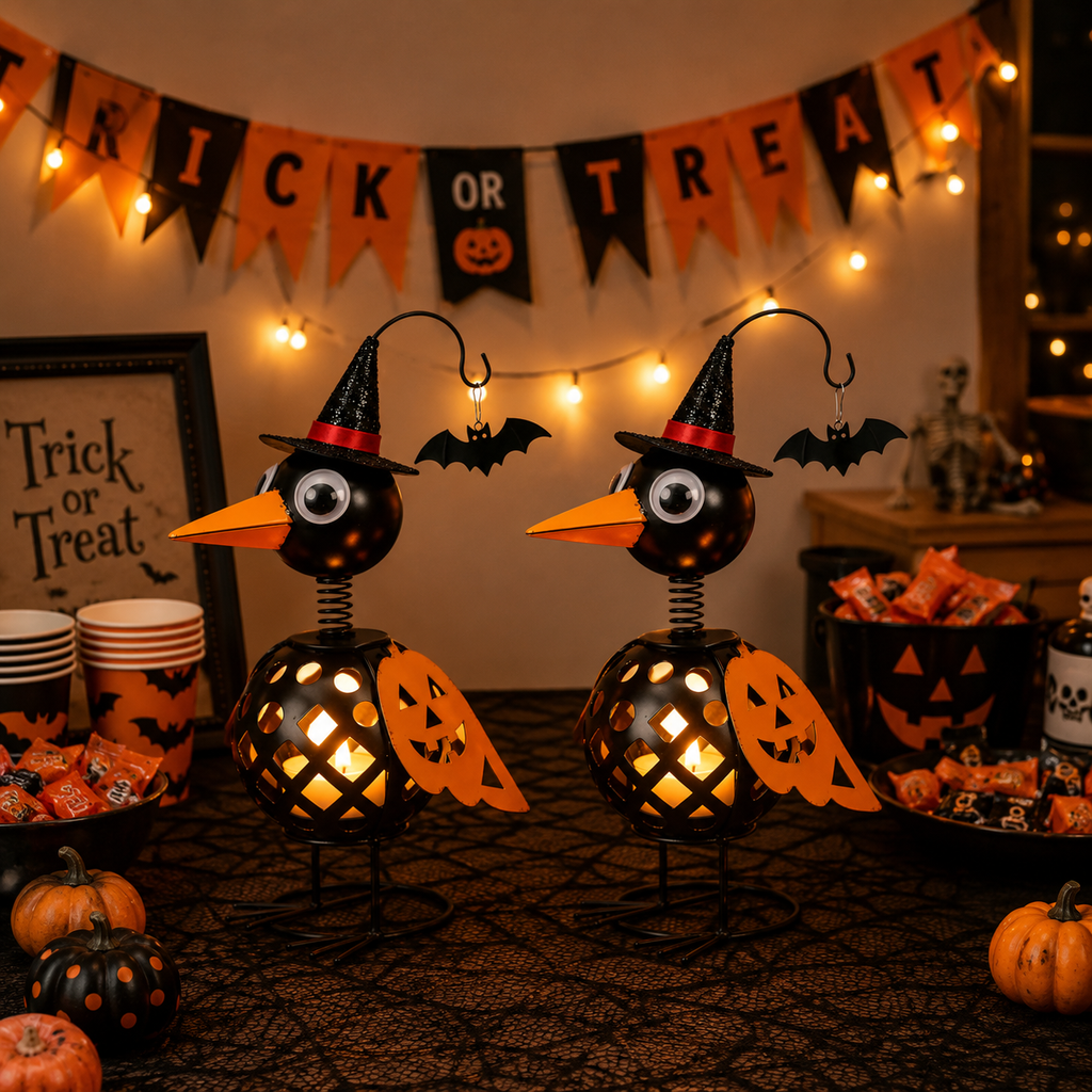 Halloween Crow Lantern Decor 🐦‍⬛🎃