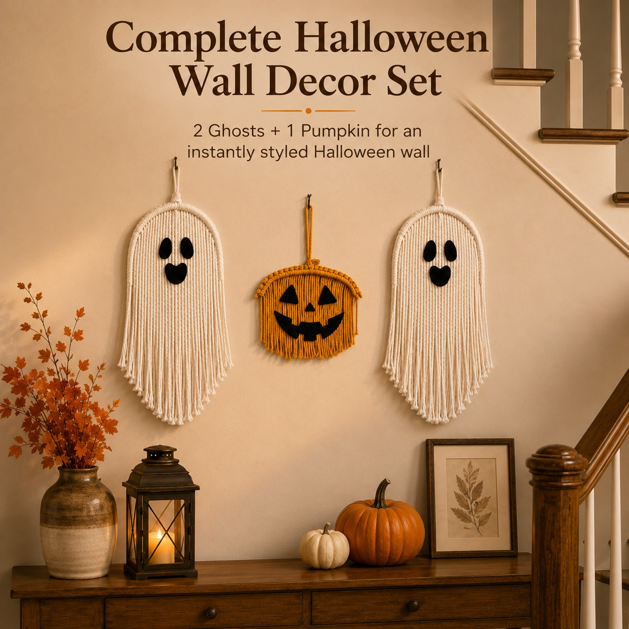 Halloween Macrame Wall Decor Set