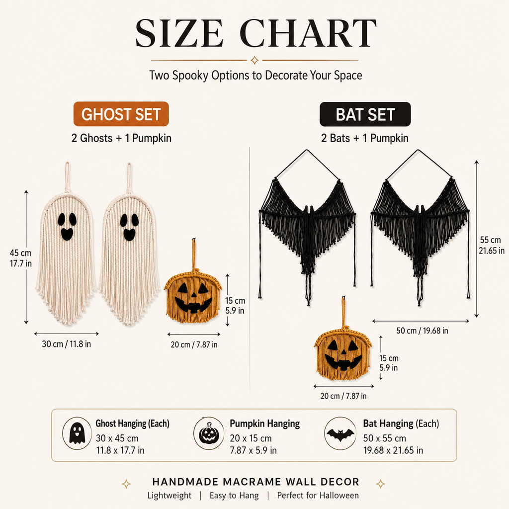 Halloween Macrame Wall Decor Set