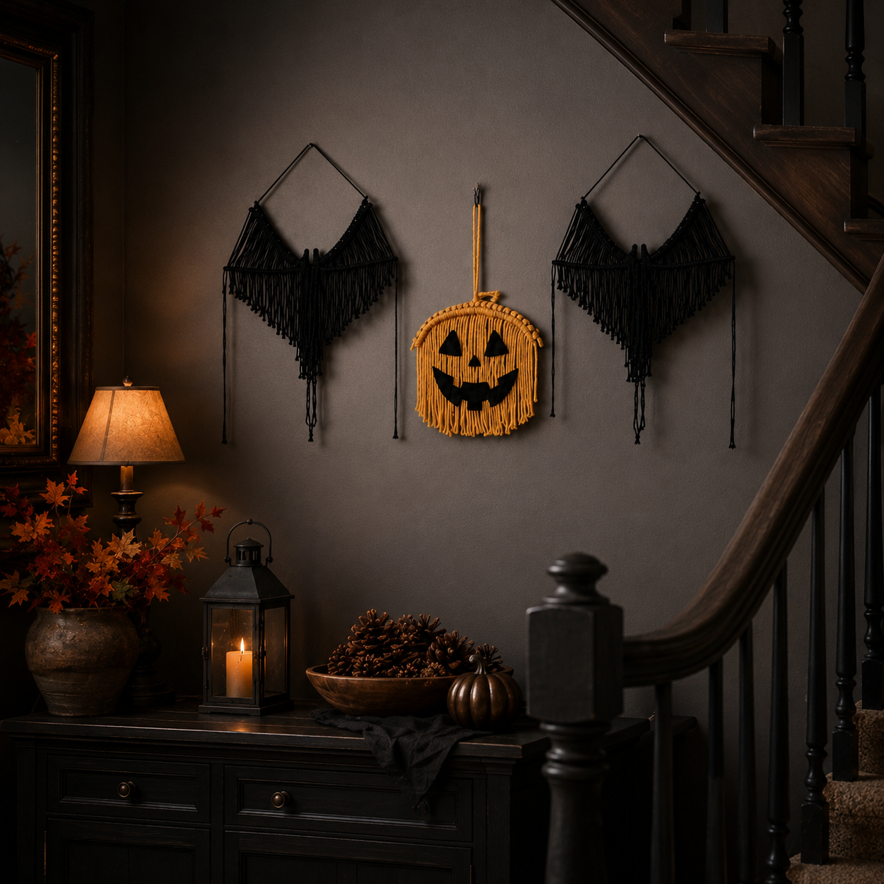 Halloween Macrame Wall Decor Set