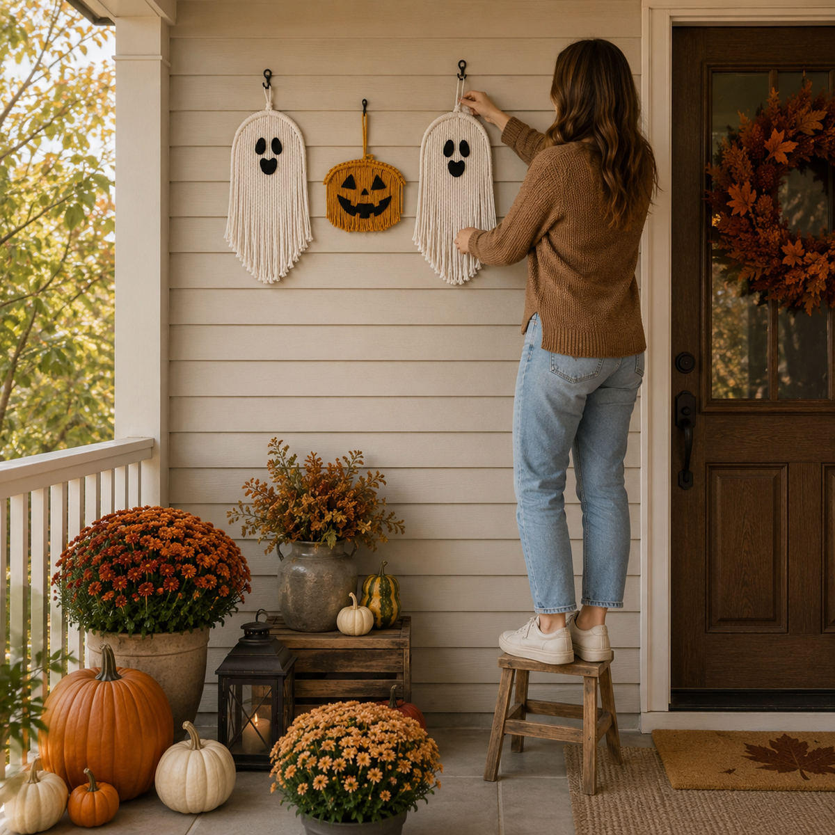 Halloween Macrame Wall Decor Set