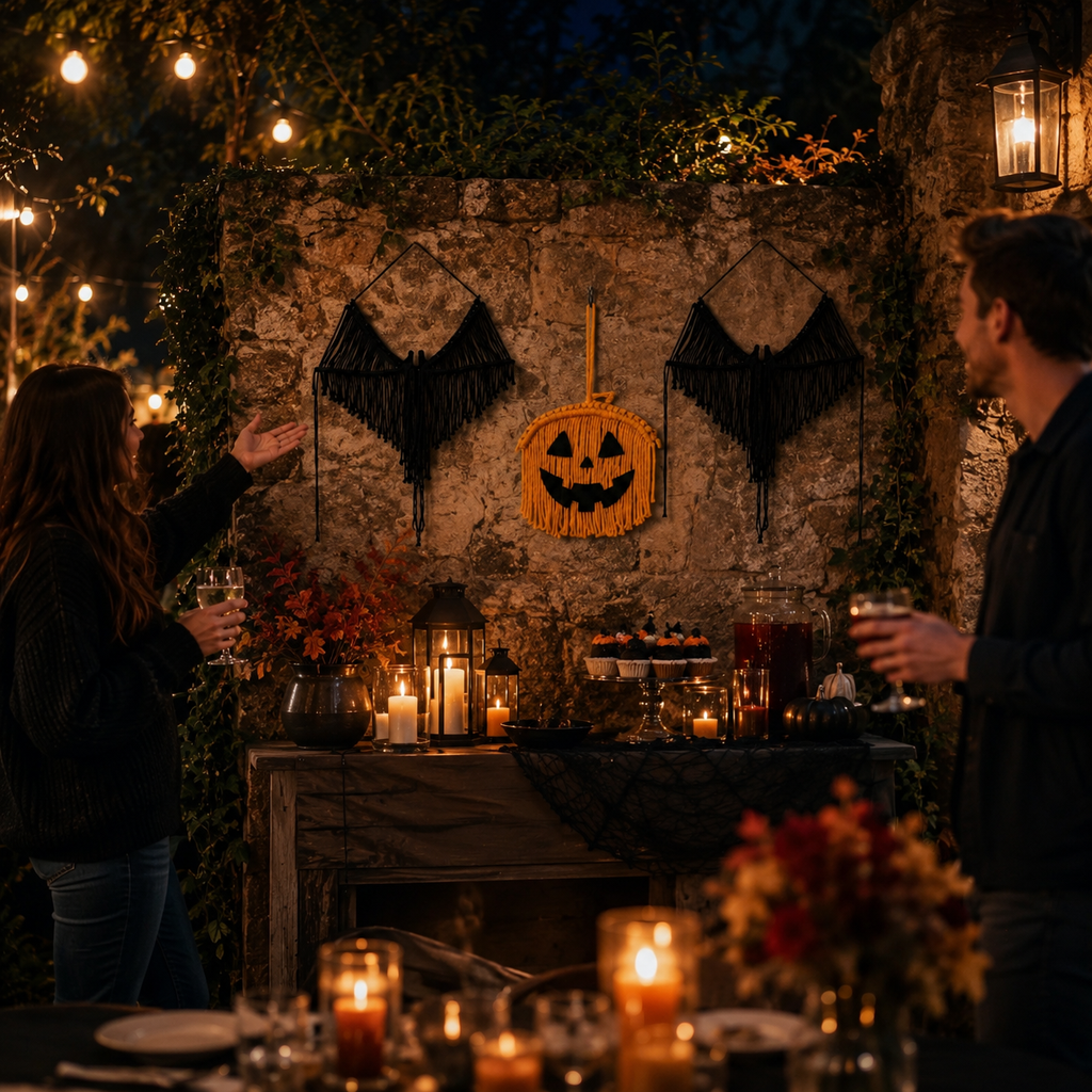 Halloween Macrame Wall Decor Set
