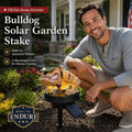 USMC Bulldog Solar Garden Stake