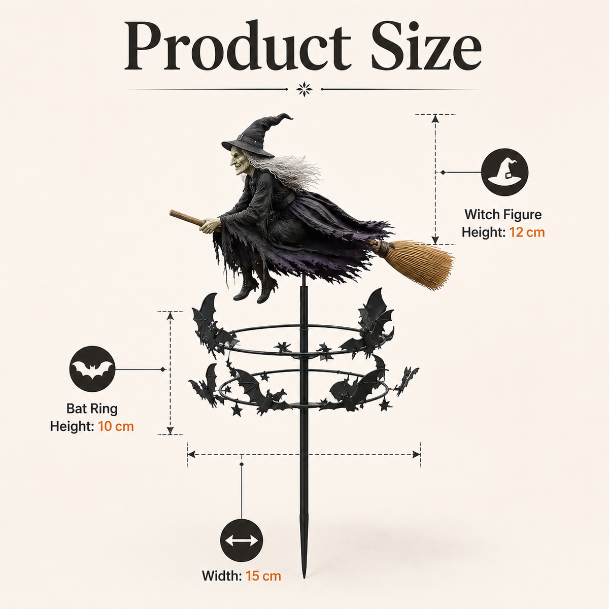 Halloween Witch Garden Stake Decor