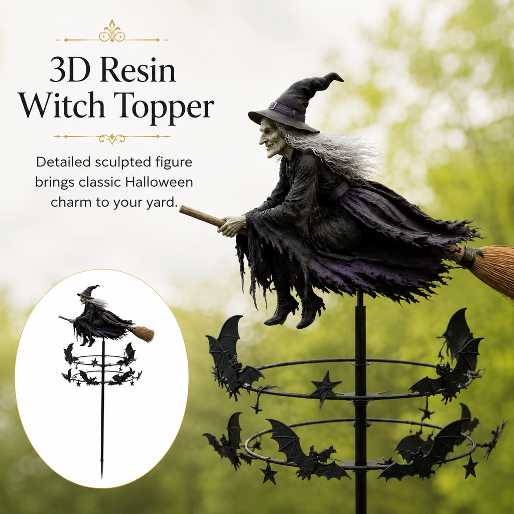Halloween Witch Garden Stake Decor