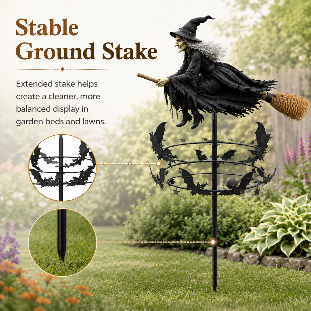 Halloween Witch Garden Stake Decor