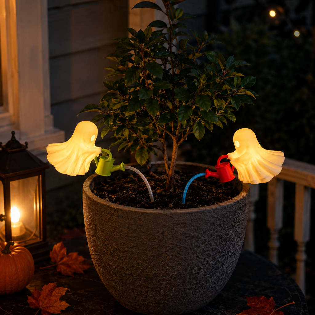 Lighted Ghost Plant Decor