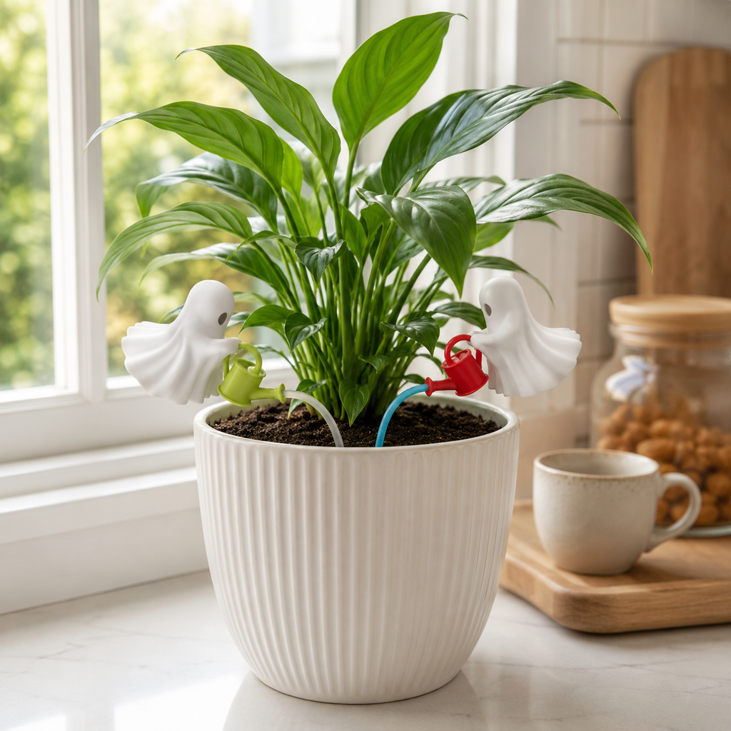 Lighted Ghost Plant Decor