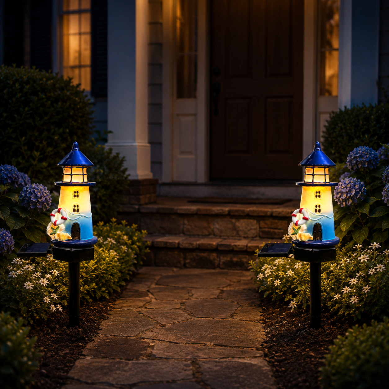Solar Lighthouse Garden Stake Light