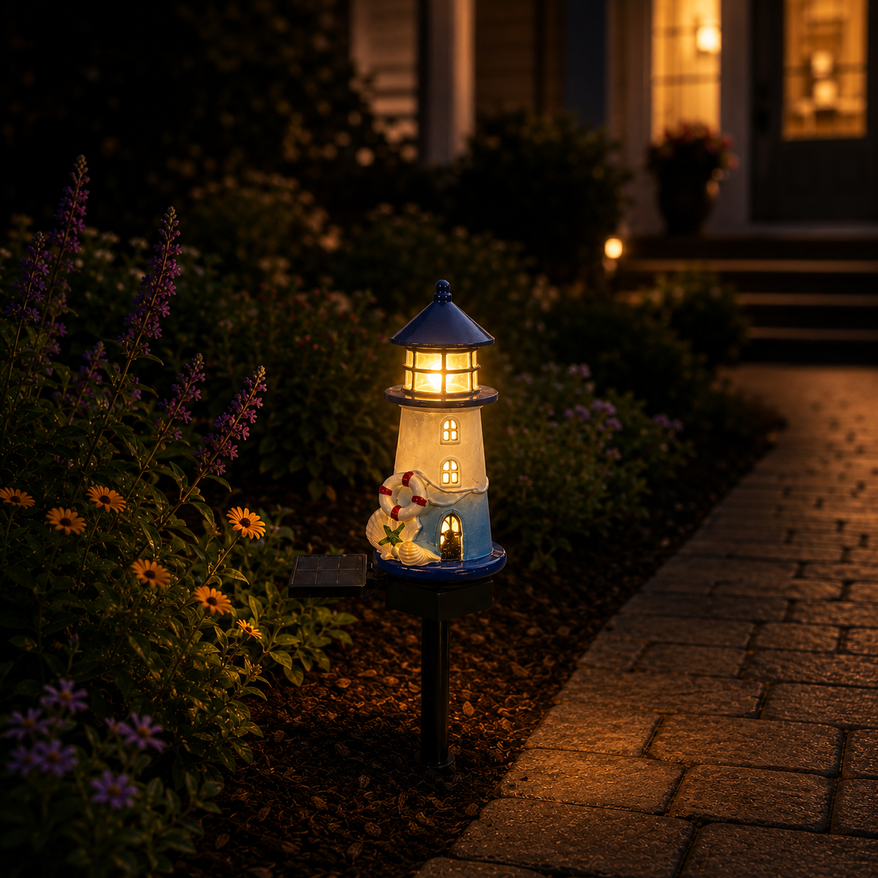 Solar Lighthouse Garden Stake Light