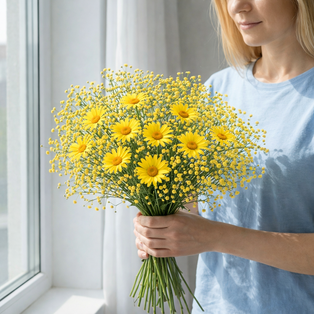[Bouquet of 30pcs] Realistic Gypsophila Daisy Artificial Flower Bouquet