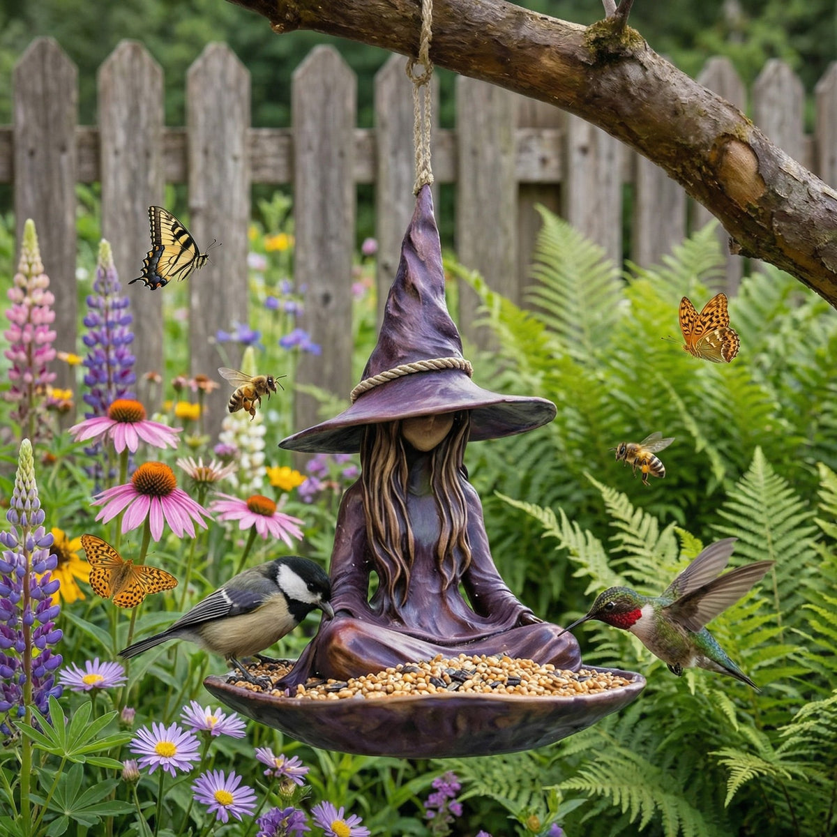 🏆Flash Sale⚡ 50K+ SOLD!Meditating Witch Garden Bird Feeder