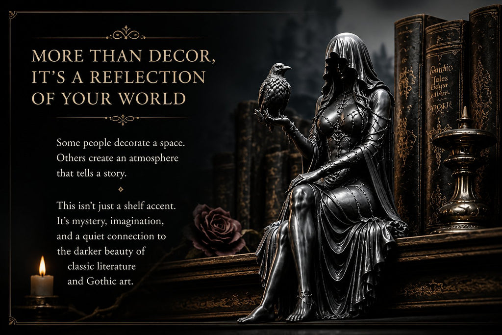 🔥Last Day 50% OFF 🖤 Gothic Raven Shelf Sitter Statue