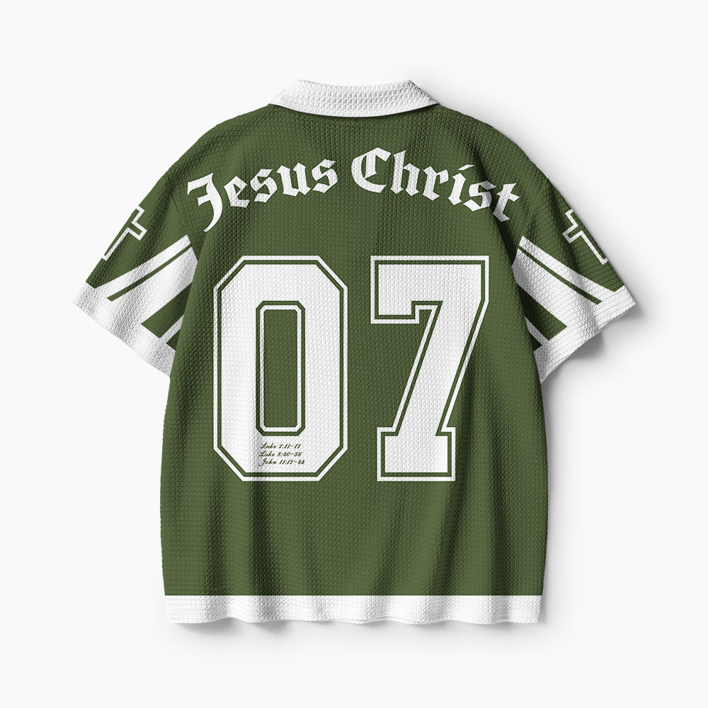 Jesus The Ultimate Deadlifter Christian Athleisure Crochet Polo Shirt