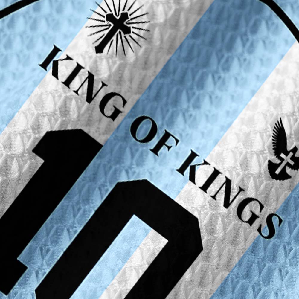 King Of Kings Christian Athleisure Crochet Polo Shirt