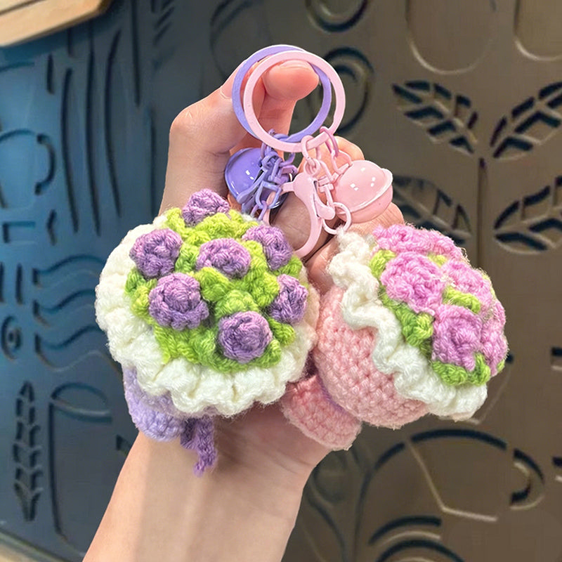 Crochet Flower Bouquet Teacher Keychain