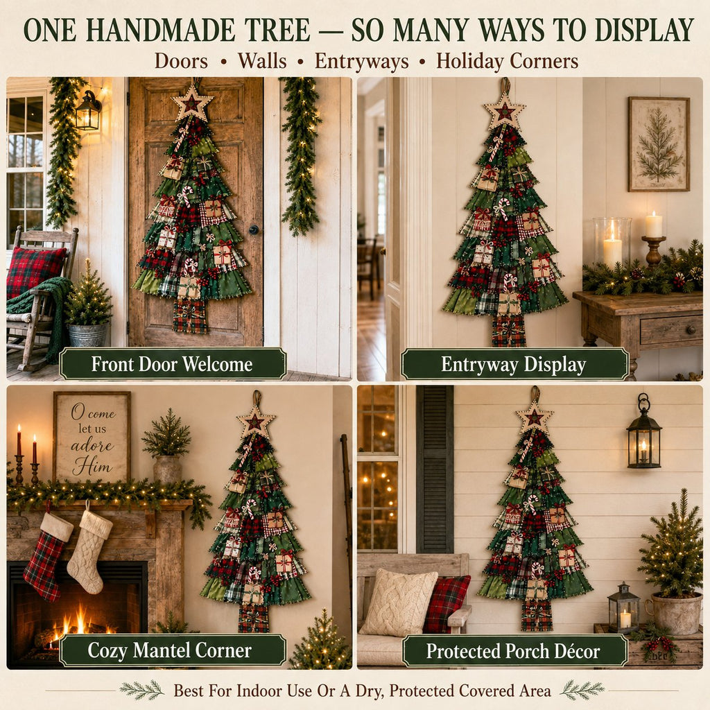 Beginner-Friendly DIY Oversized Patchwork Christmas Tree Door Hanging Kit | Complete Kit with All Tools & Step-by-Step Guide Included