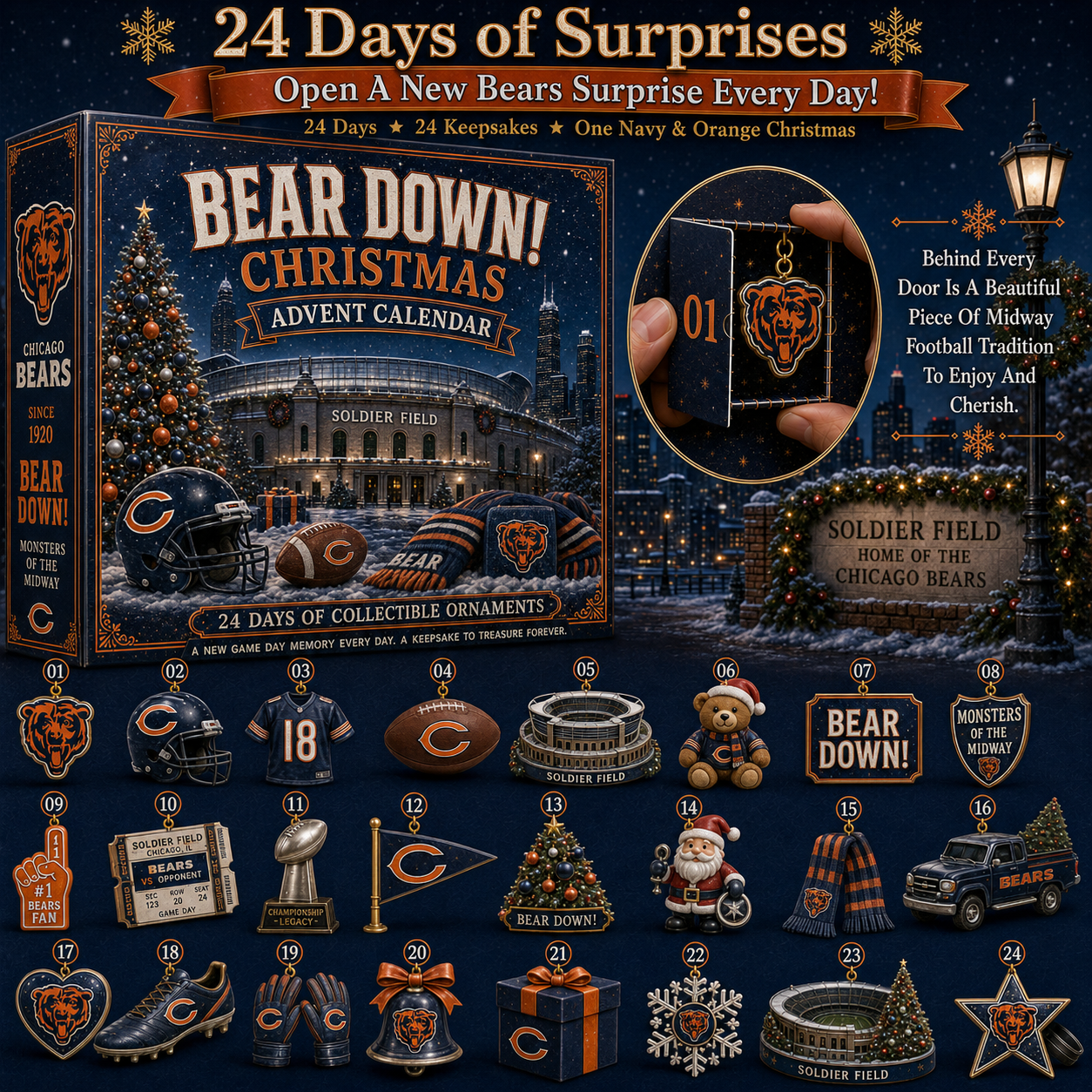 🎄 Bear Down! Football Christmas Advent Calendar
