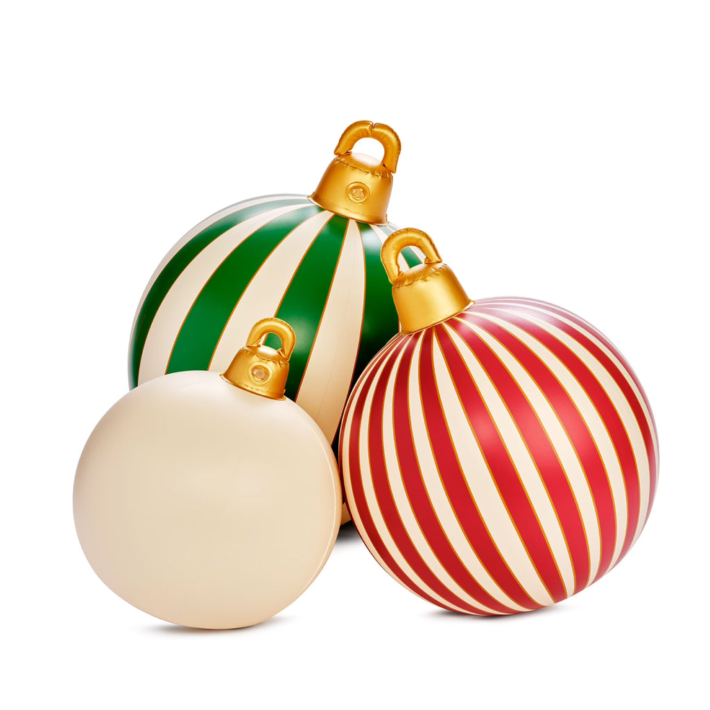 Inflatable Giant Christmas Ornament Ball Set (3 Pack)