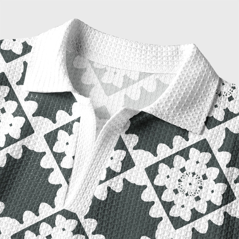 Attempted Murder Geek Crochet Polo Shirt
