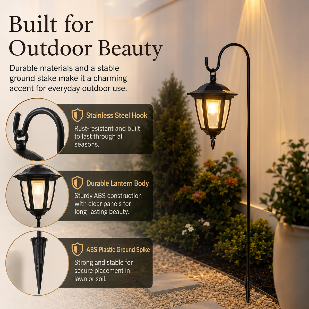 Vintage Solar Garden Lantern