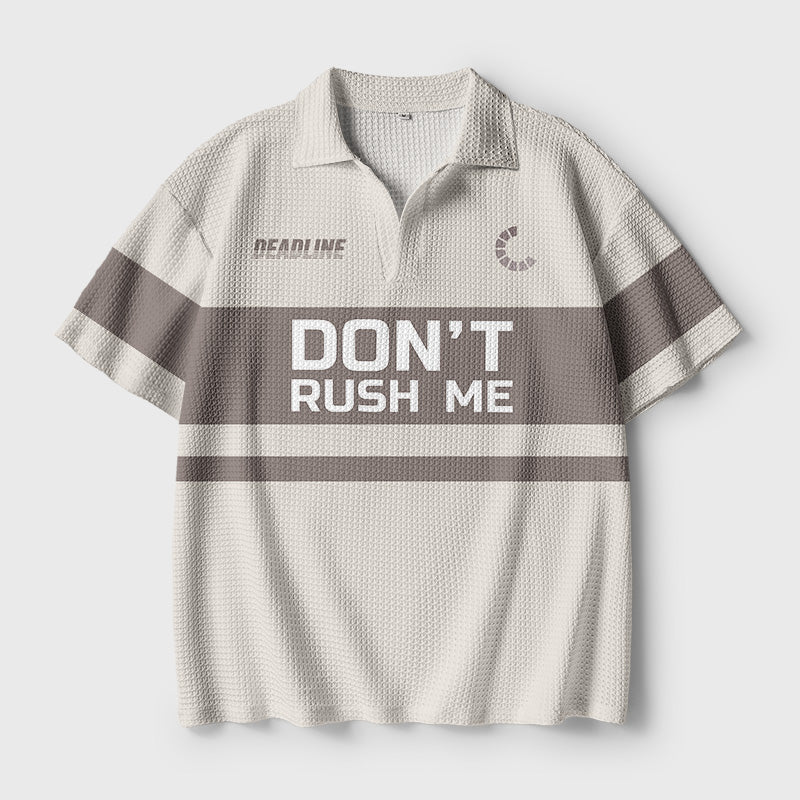 Don't Rush Me Geek Crochet Polo Shirt
